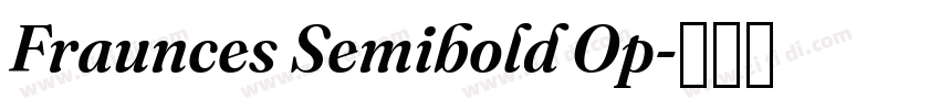 Fraunces Semibold Op字体转换
